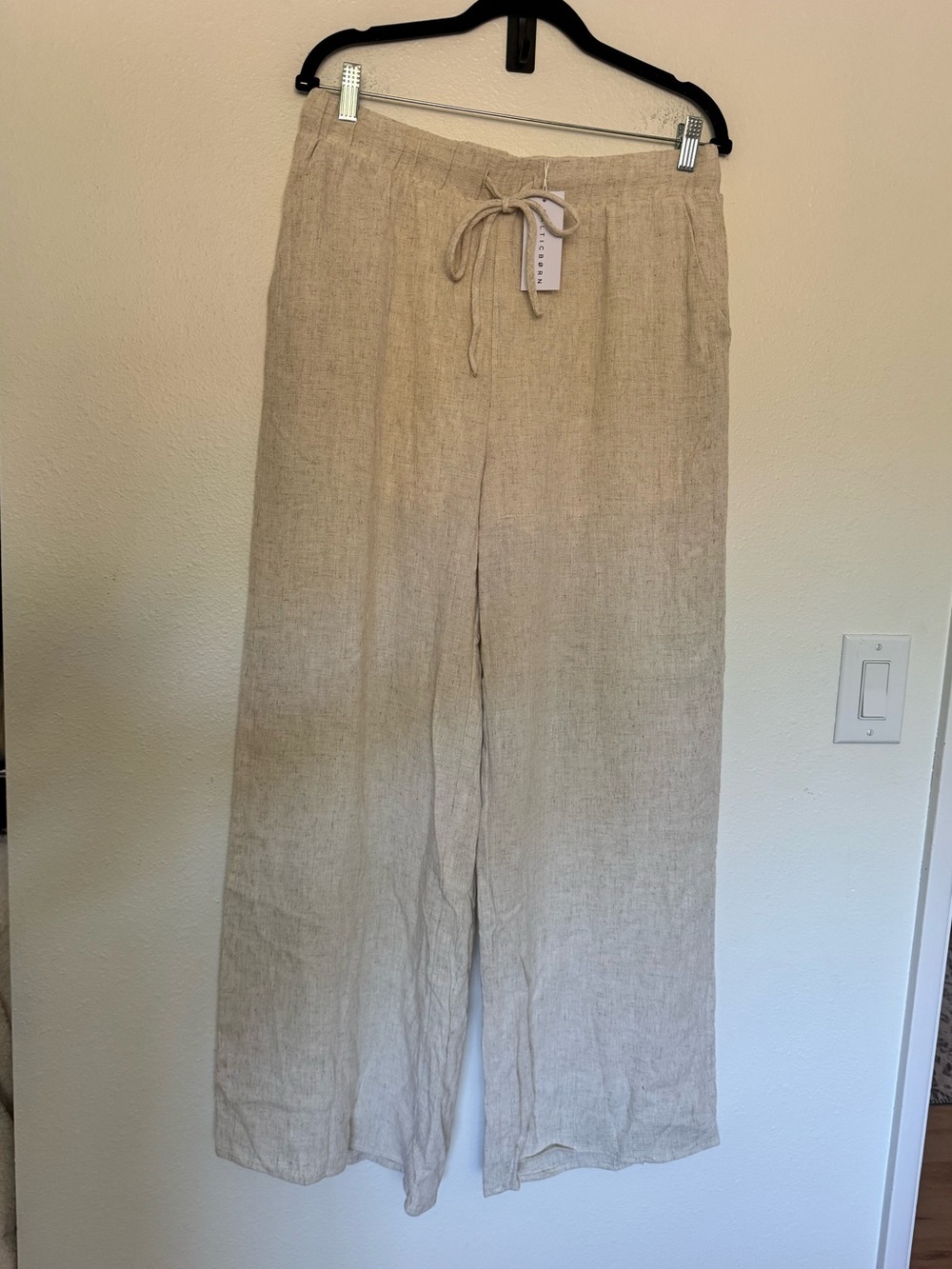 NEW Baltic Born Sparrow Linen Blend Pants Relaxed Tan Size XL NWT - Picture 3 of 8